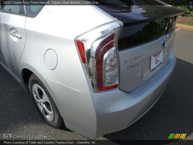 Classic Silver Metallic / Dark Gray 2015 Toyota Prius Three Hybrid