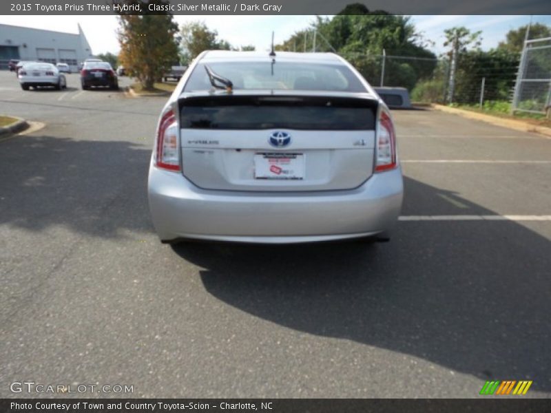Classic Silver Metallic / Dark Gray 2015 Toyota Prius Three Hybrid