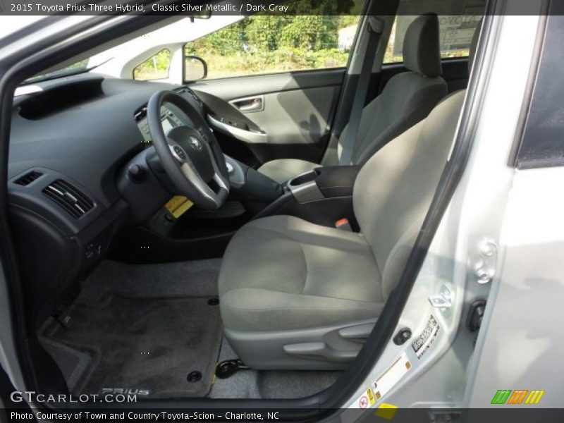 Classic Silver Metallic / Dark Gray 2015 Toyota Prius Three Hybrid