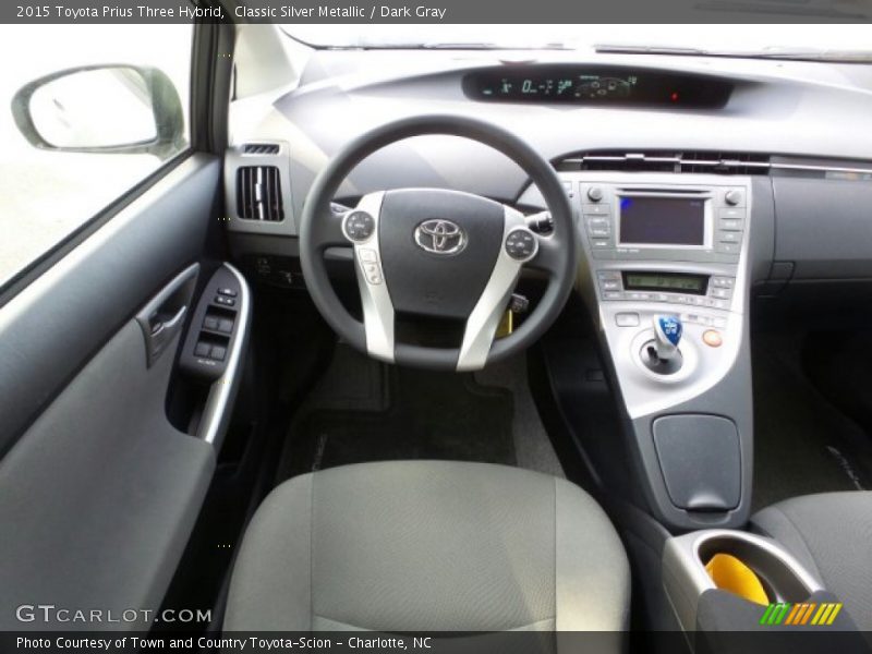 Classic Silver Metallic / Dark Gray 2015 Toyota Prius Three Hybrid