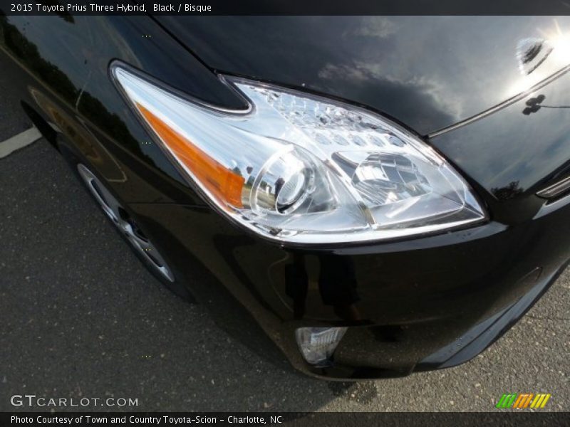 Black / Bisque 2015 Toyota Prius Three Hybrid