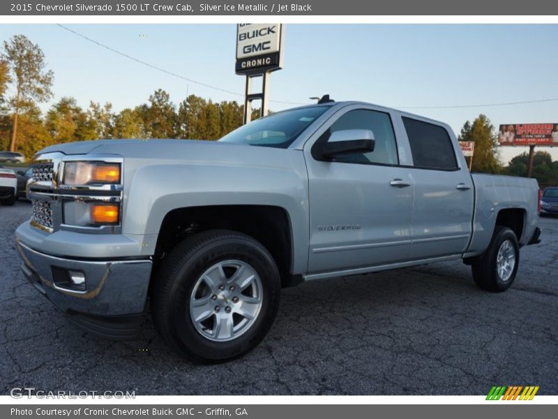 Silver Ice Metallic / Jet Black 2015 Chevrolet Silverado 1500 LT Crew Cab