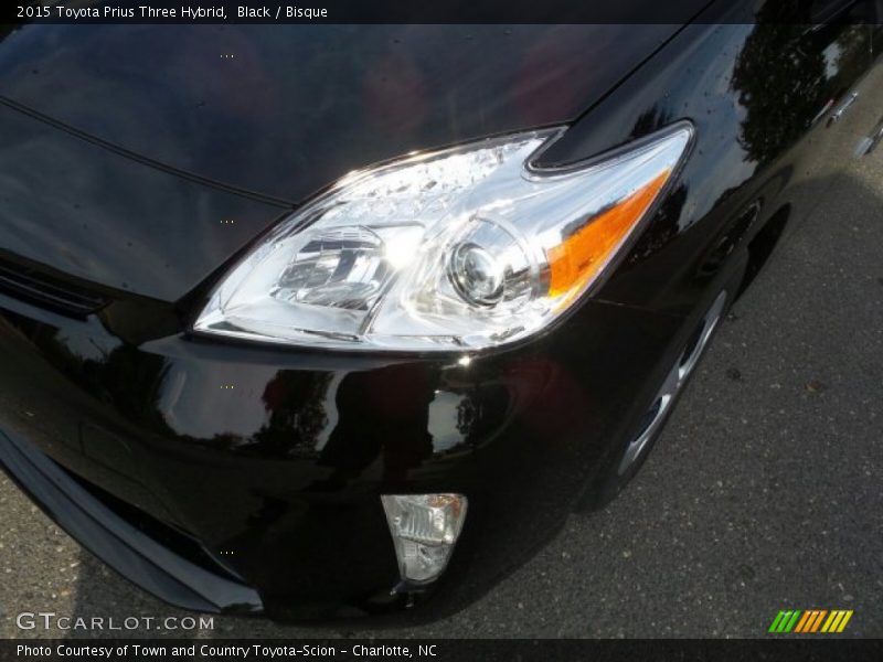 Black / Bisque 2015 Toyota Prius Three Hybrid