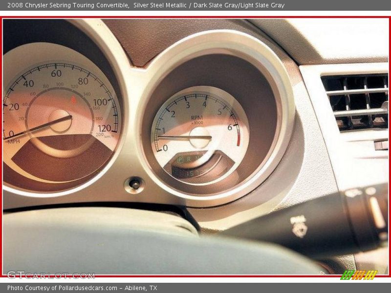 Silver Steel Metallic / Dark Slate Gray/Light Slate Gray 2008 Chrysler Sebring Touring Convertible