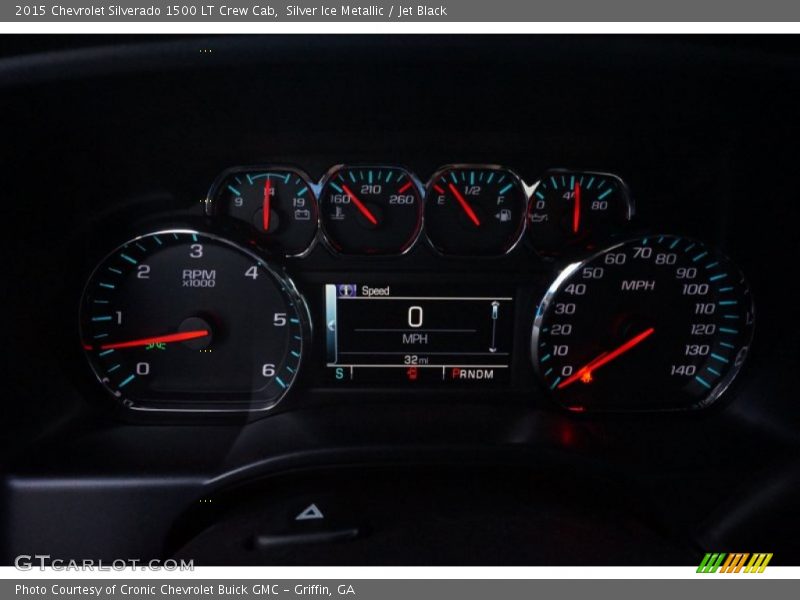 Silver Ice Metallic / Jet Black 2015 Chevrolet Silverado 1500 LT Crew Cab