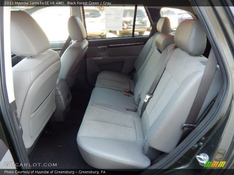 Black Forest Green / Gray 2012 Hyundai Santa Fe SE V6 AWD
