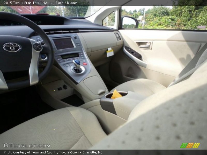 Black / Bisque 2015 Toyota Prius Three Hybrid