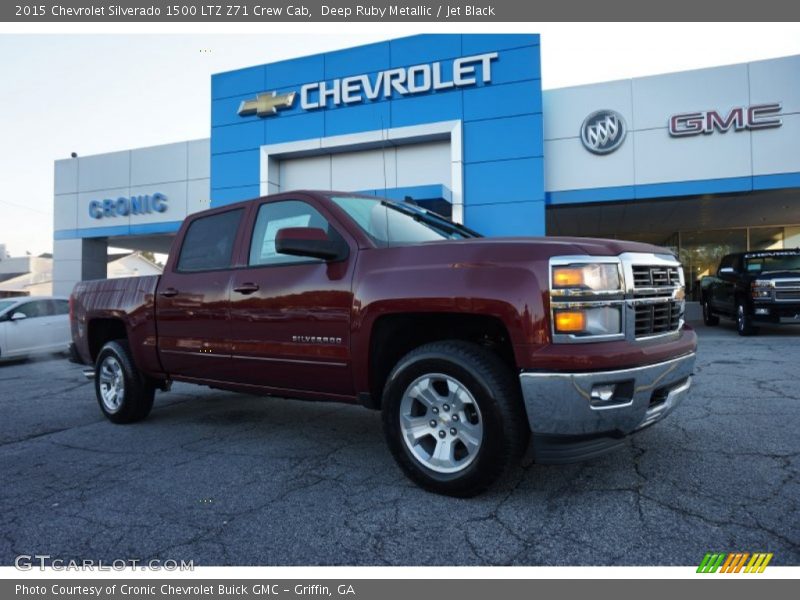 Deep Ruby Metallic / Jet Black 2015 Chevrolet Silverado 1500 LTZ Z71 Crew Cab