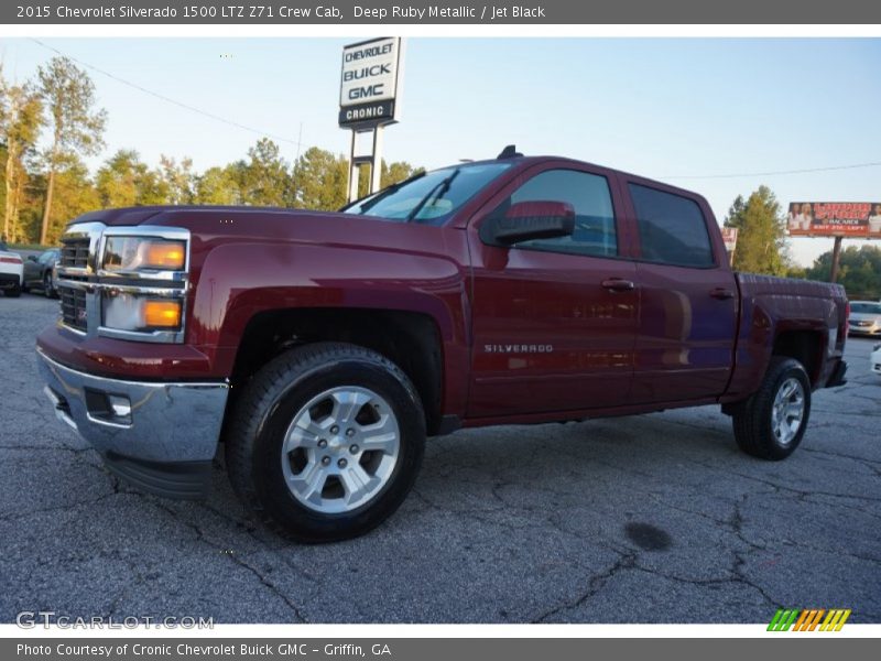 Deep Ruby Metallic / Jet Black 2015 Chevrolet Silverado 1500 LTZ Z71 Crew Cab