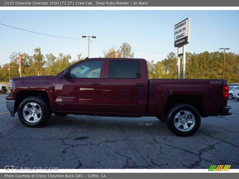 Deep Ruby Metallic / Jet Black 2015 Chevrolet Silverado 1500 LTZ Z71 Crew Cab