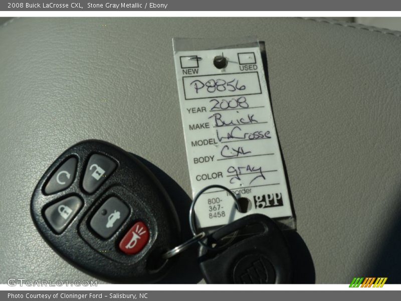 Stone Gray Metallic / Ebony 2008 Buick LaCrosse CXL