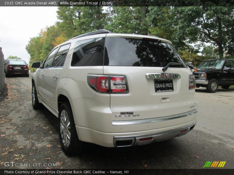White Diamond Tricoat / Ebony 2015 GMC Acadia Denali AWD