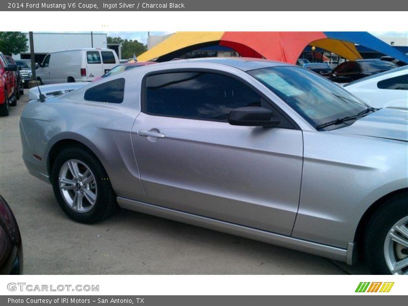 Ingot Silver / Charcoal Black 2014 Ford Mustang V6 Coupe