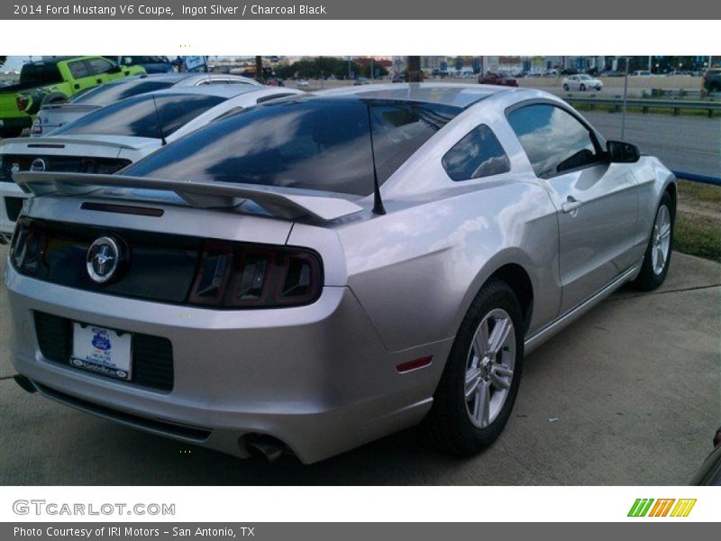Ingot Silver / Charcoal Black 2014 Ford Mustang V6 Coupe