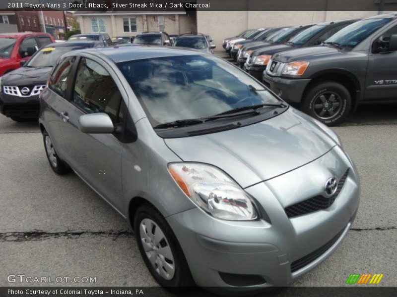 Silver Streak Mica / Dark Charcoal 2011 Toyota Yaris 3 Door Liftback