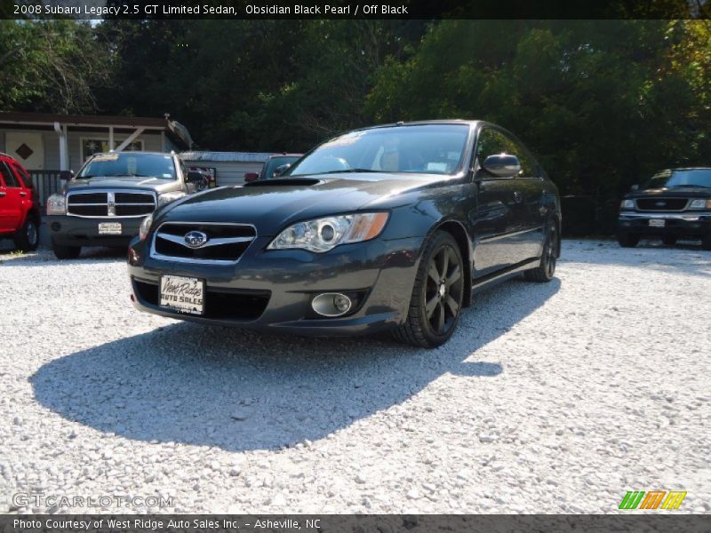 Obsidian Black Pearl / Off Black 2008 Subaru Legacy 2.5 GT Limited Sedan
