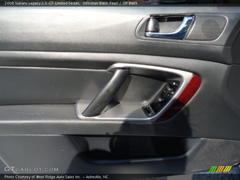 Obsidian Black Pearl / Off Black 2008 Subaru Legacy 2.5 GT Limited Sedan