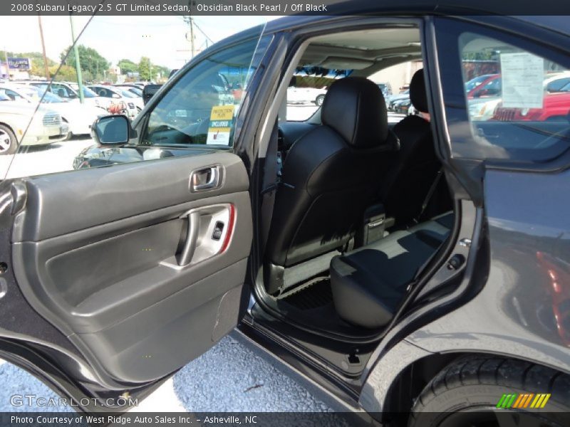 Obsidian Black Pearl / Off Black 2008 Subaru Legacy 2.5 GT Limited Sedan