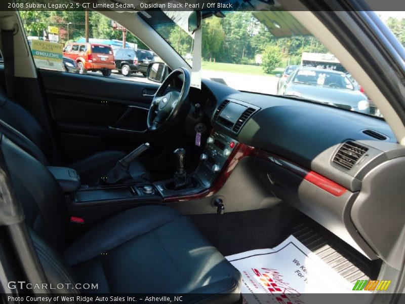 Obsidian Black Pearl / Off Black 2008 Subaru Legacy 2.5 GT Limited Sedan