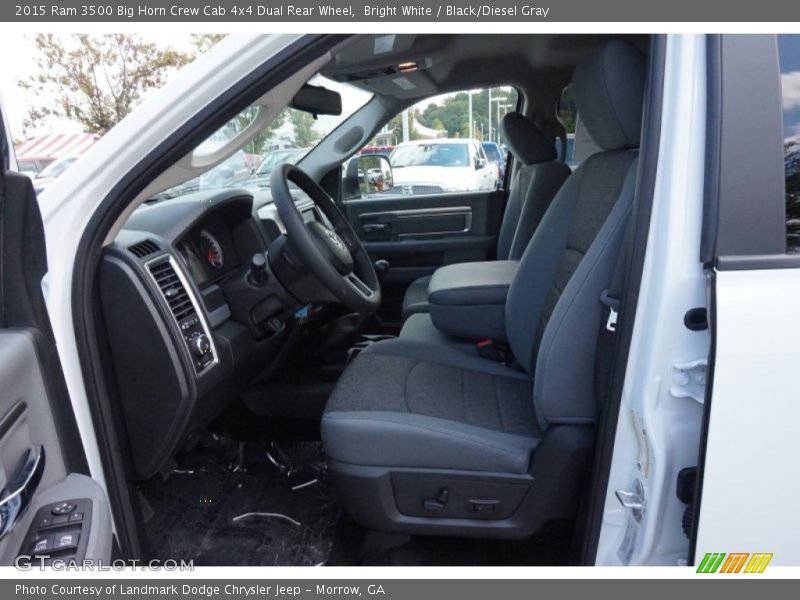 Bright White / Black/Diesel Gray 2015 Ram 3500 Big Horn Crew Cab 4x4 Dual Rear Wheel
