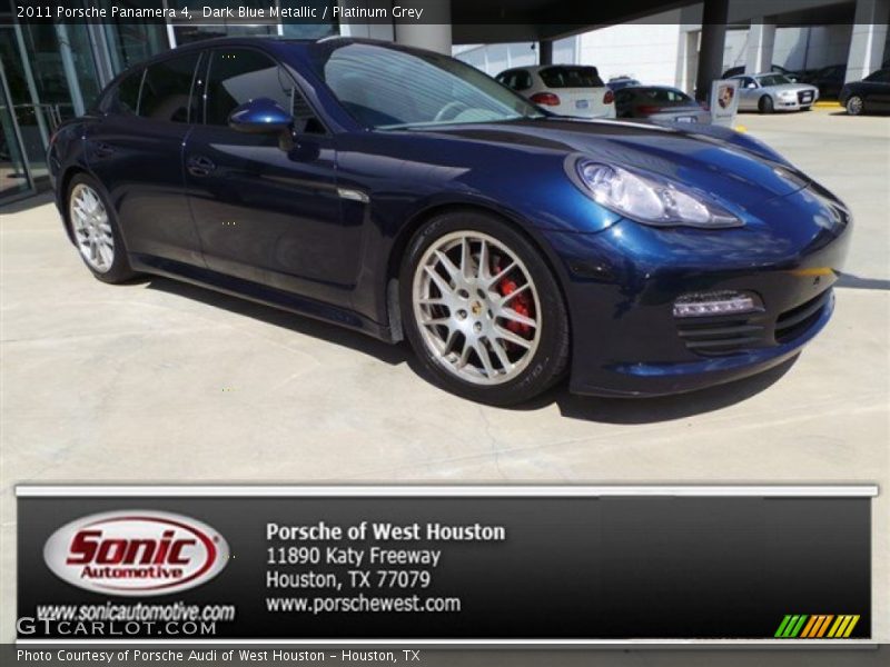 Dark Blue Metallic / Platinum Grey 2011 Porsche Panamera 4