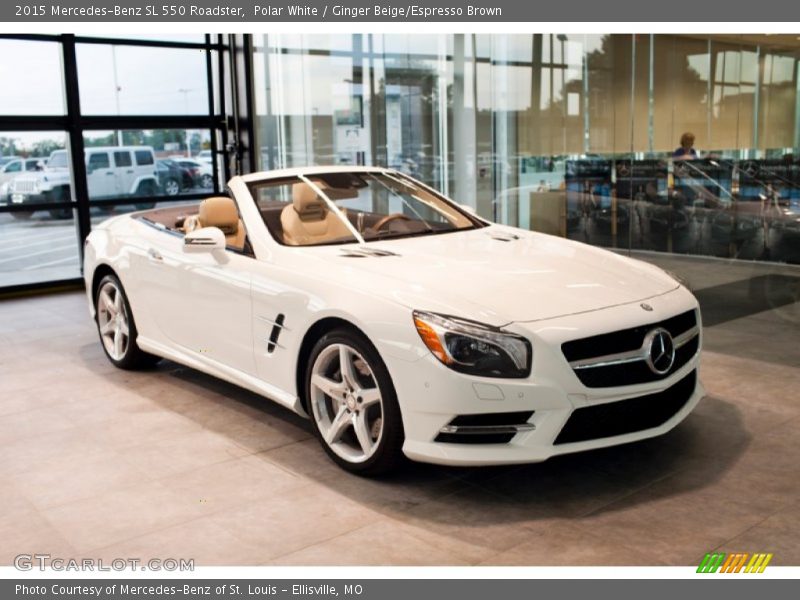 Polar White / Ginger Beige/Espresso Brown 2015 Mercedes-Benz SL 550 Roadster