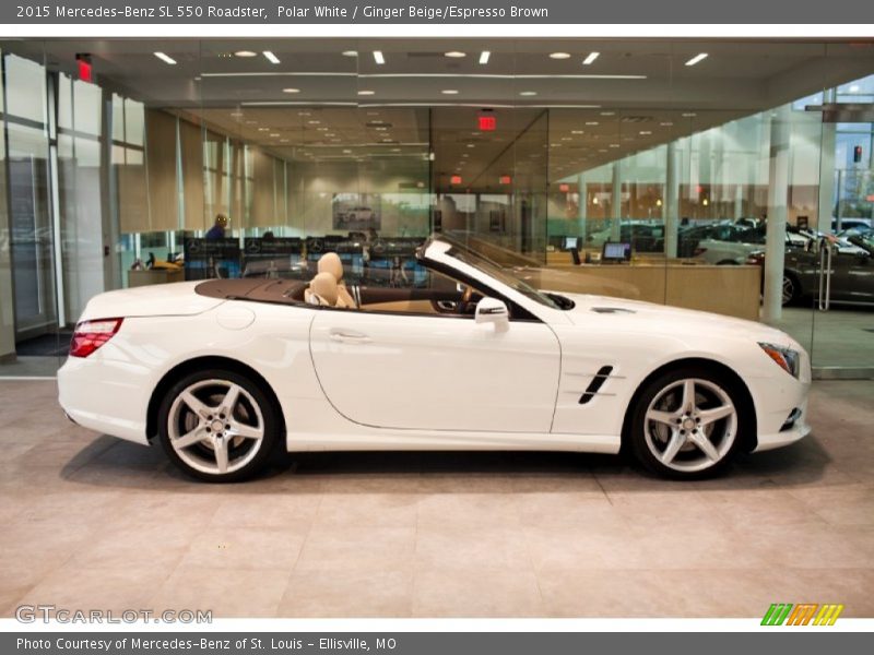 Polar White / Ginger Beige/Espresso Brown 2015 Mercedes-Benz SL 550 Roadster