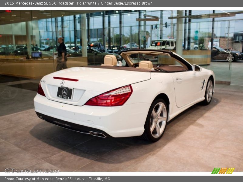 Polar White / Ginger Beige/Espresso Brown 2015 Mercedes-Benz SL 550 Roadster