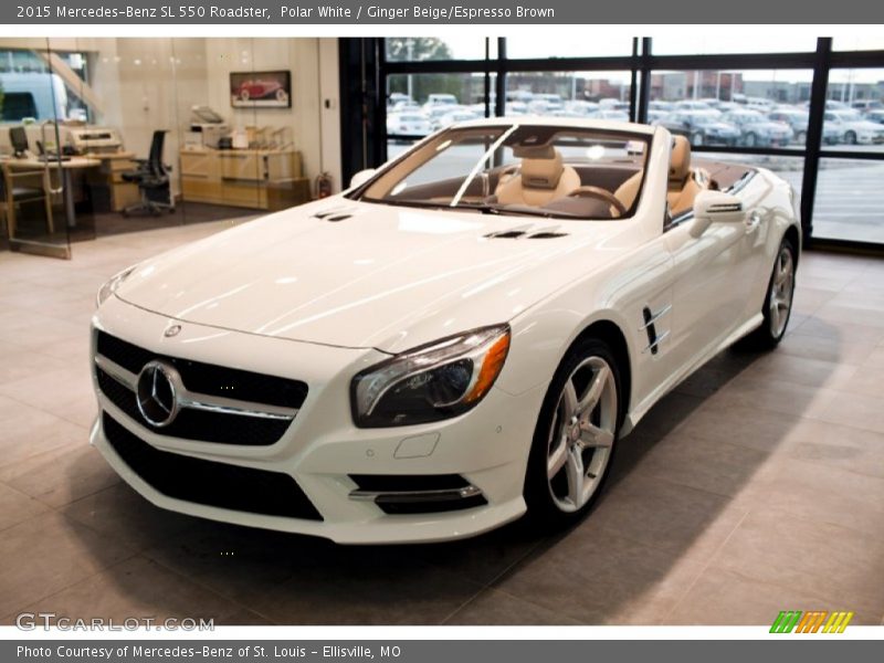 Polar White / Ginger Beige/Espresso Brown 2015 Mercedes-Benz SL 550 Roadster