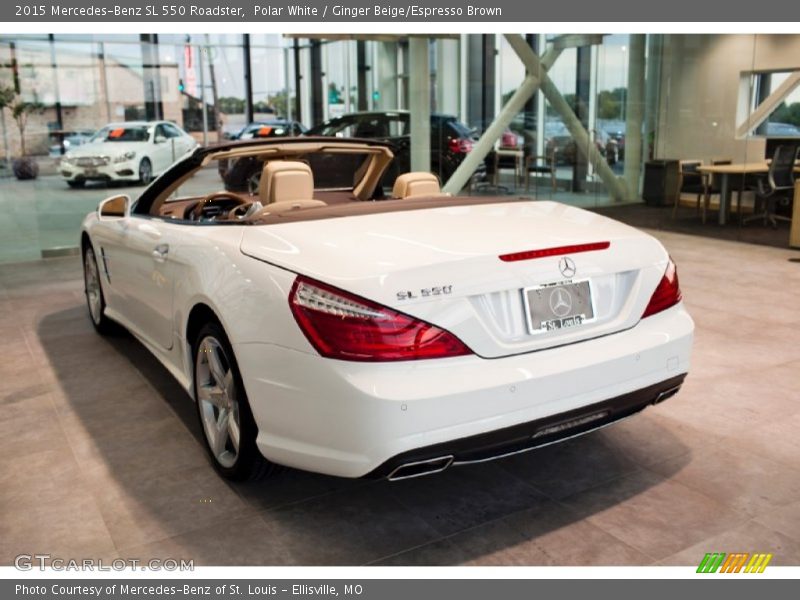 Polar White / Ginger Beige/Espresso Brown 2015 Mercedes-Benz SL 550 Roadster