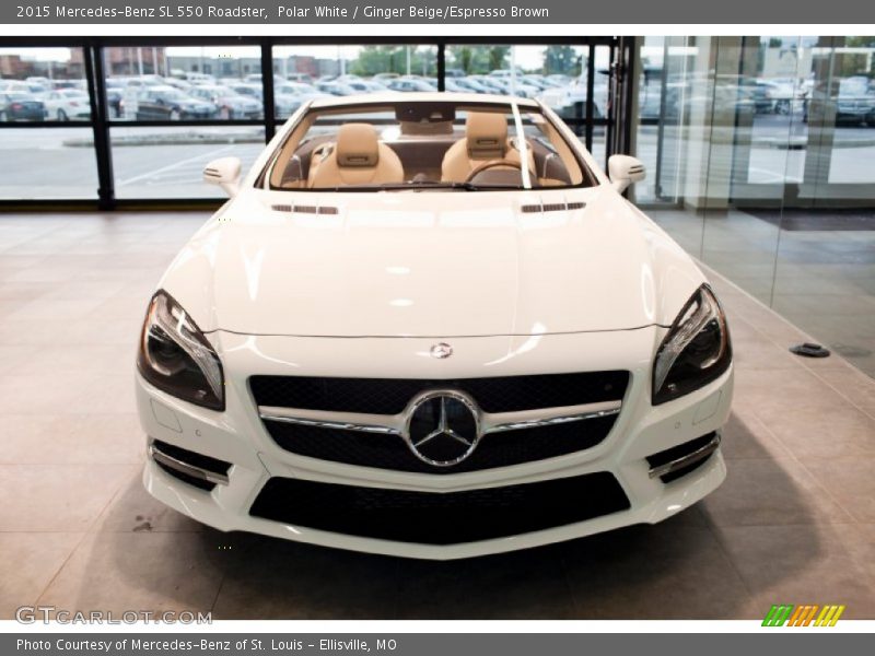 Polar White / Ginger Beige/Espresso Brown 2015 Mercedes-Benz SL 550 Roadster