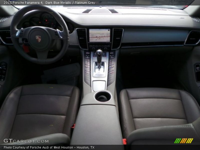 Dark Blue Metallic / Platinum Grey 2011 Porsche Panamera 4