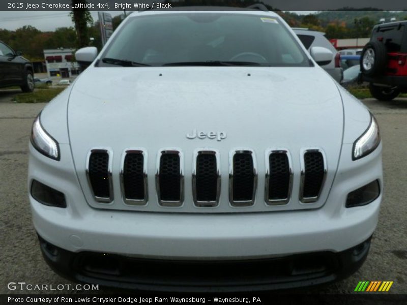 Bright White / Black 2015 Jeep Cherokee Latitude 4x4