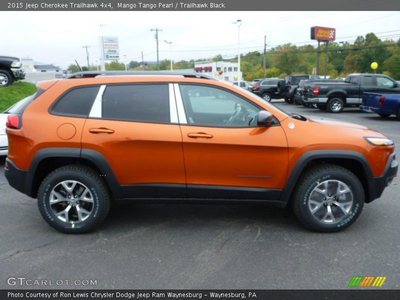 Mango Tango Pearl / Trailhawk Black 2015 Jeep Cherokee Trailhawk 4x4