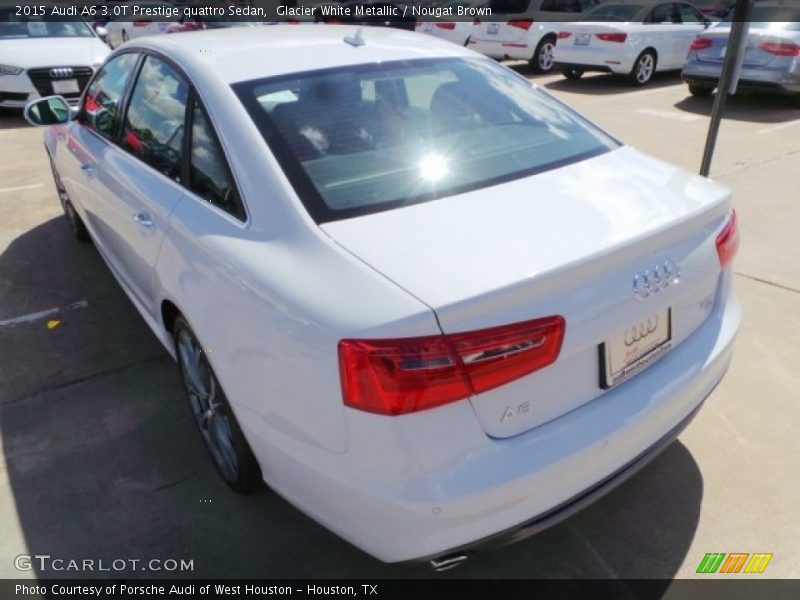 Glacier White Metallic / Nougat Brown 2015 Audi A6 3.0T Prestige quattro Sedan