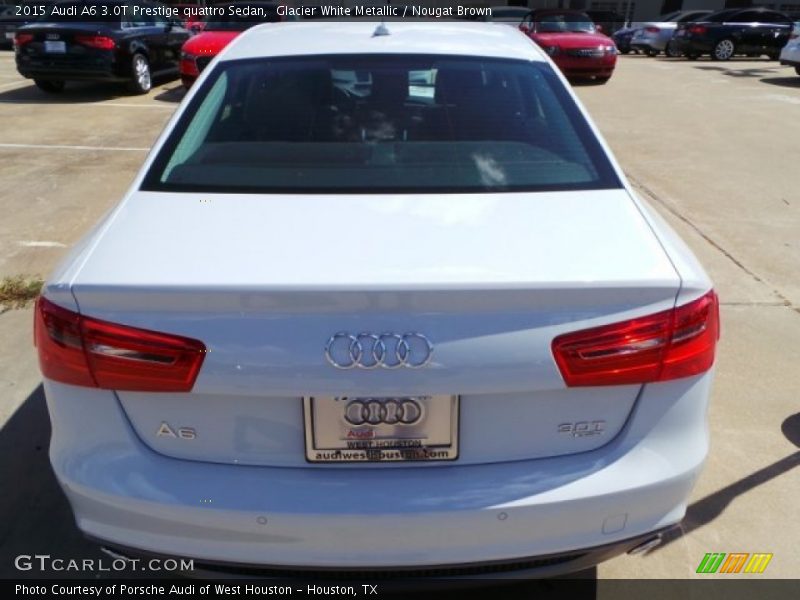 Glacier White Metallic / Nougat Brown 2015 Audi A6 3.0T Prestige quattro Sedan