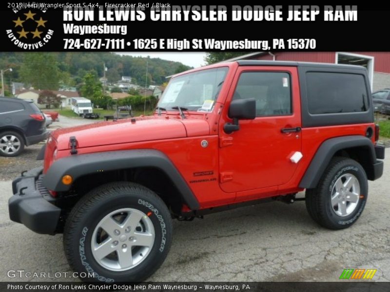 Firecracker Red / Black 2015 Jeep Wrangler Sport S 4x4