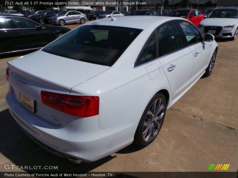 Glacier White Metallic / Nougat Brown 2015 Audi A6 3.0T Prestige quattro Sedan
