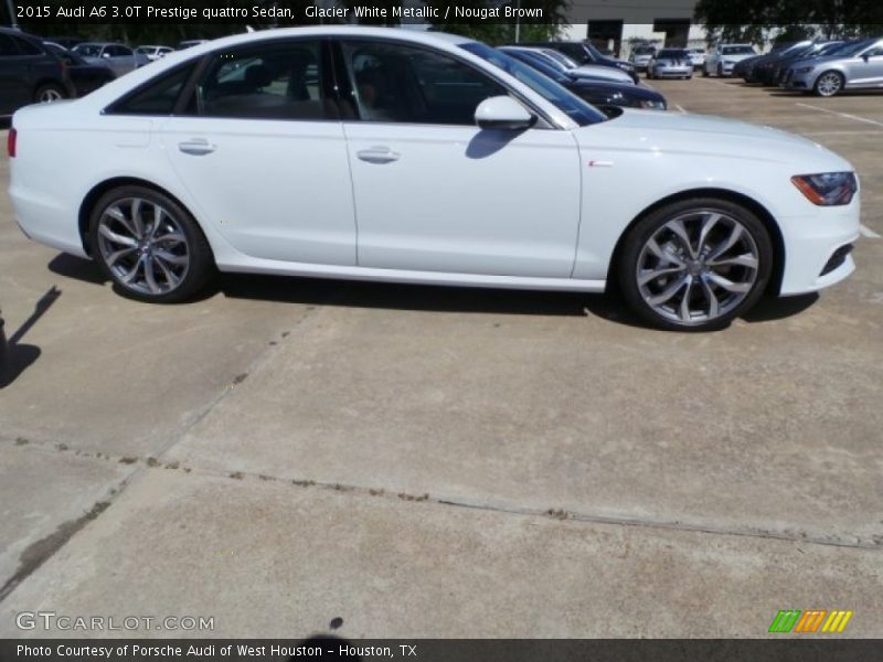 Glacier White Metallic / Nougat Brown 2015 Audi A6 3.0T Prestige quattro Sedan