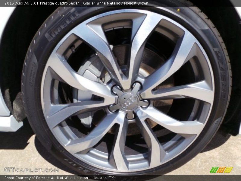 Glacier White Metallic / Nougat Brown 2015 Audi A6 3.0T Prestige quattro Sedan