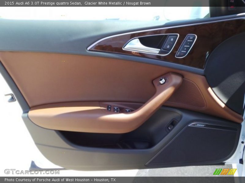 Glacier White Metallic / Nougat Brown 2015 Audi A6 3.0T Prestige quattro Sedan