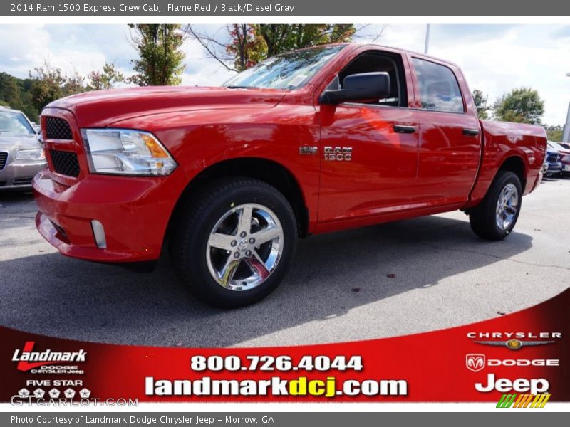 Flame Red / Black/Diesel Gray 2014 Ram 1500 Express Crew Cab