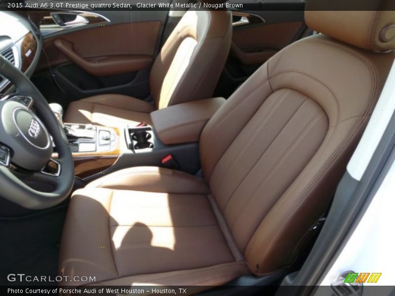 Glacier White Metallic / Nougat Brown 2015 Audi A6 3.0T Prestige quattro Sedan