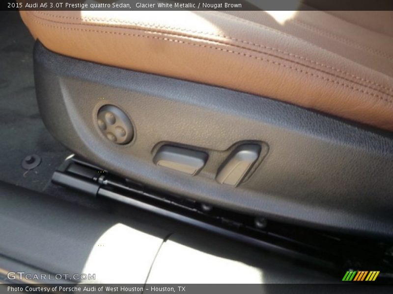 Glacier White Metallic / Nougat Brown 2015 Audi A6 3.0T Prestige quattro Sedan
