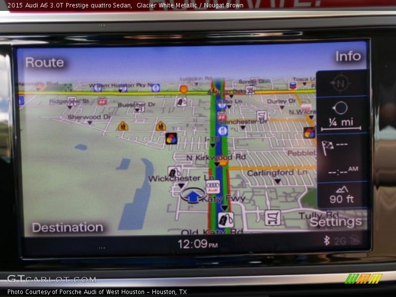 Glacier White Metallic / Nougat Brown 2015 Audi A6 3.0T Prestige quattro Sedan