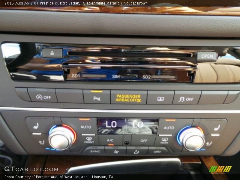 Glacier White Metallic / Nougat Brown 2015 Audi A6 3.0T Prestige quattro Sedan