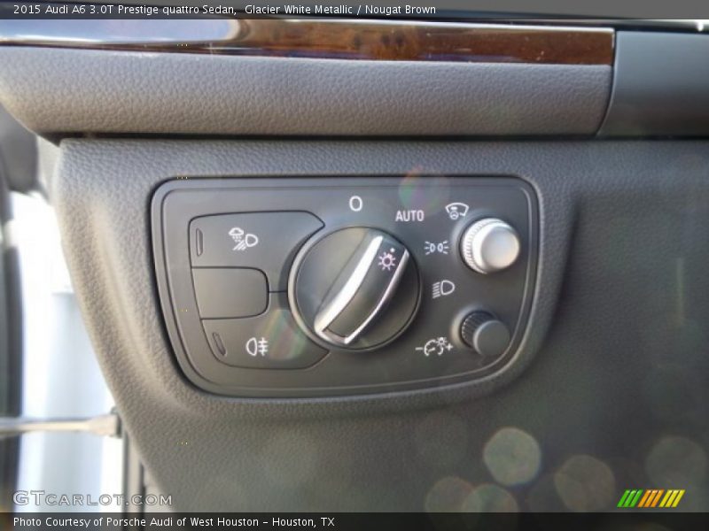 Glacier White Metallic / Nougat Brown 2015 Audi A6 3.0T Prestige quattro Sedan