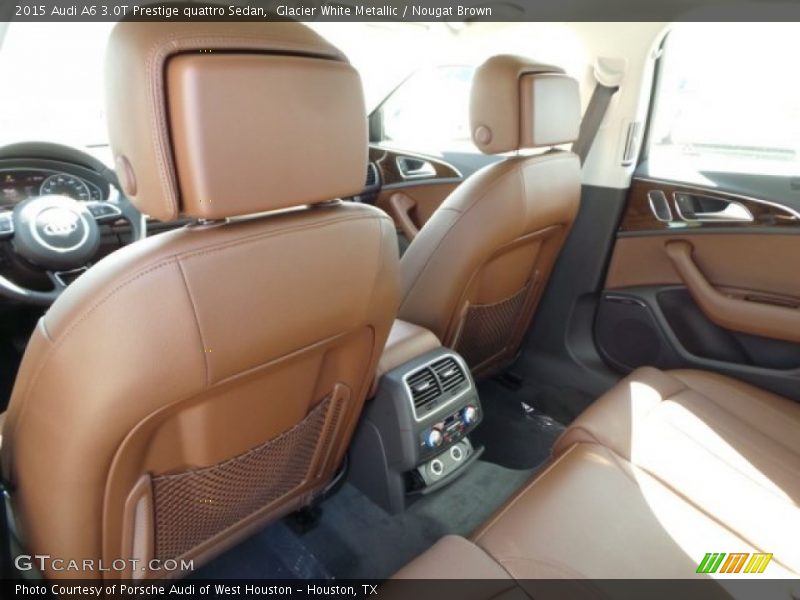 Glacier White Metallic / Nougat Brown 2015 Audi A6 3.0T Prestige quattro Sedan