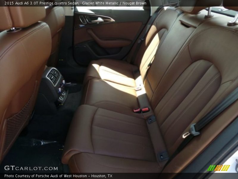 Glacier White Metallic / Nougat Brown 2015 Audi A6 3.0T Prestige quattro Sedan