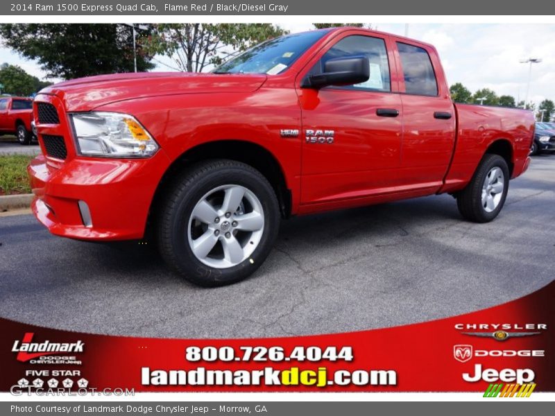 Flame Red / Black/Diesel Gray 2014 Ram 1500 Express Quad Cab